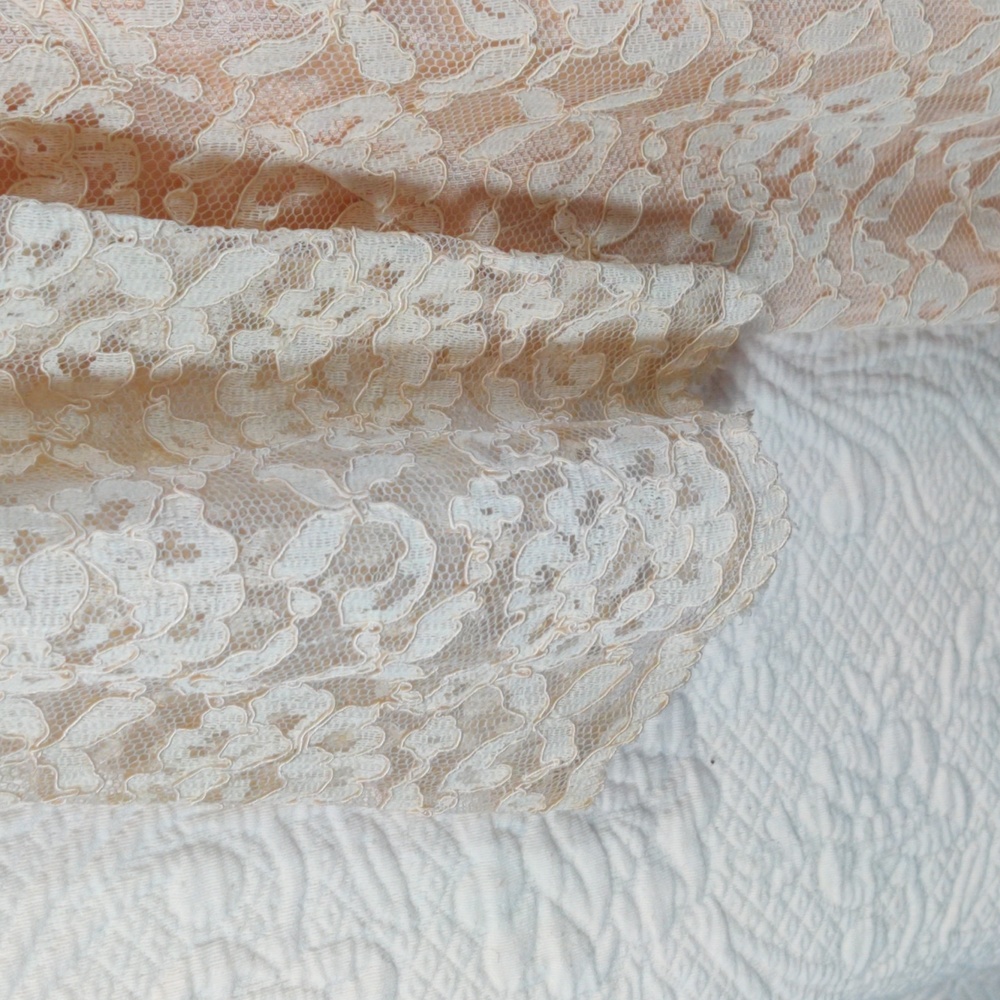 M'Lady Couture Vintage 1960s Lace 3/4 Sleeve Satin Lined Party Dress - Picture 3 of 10